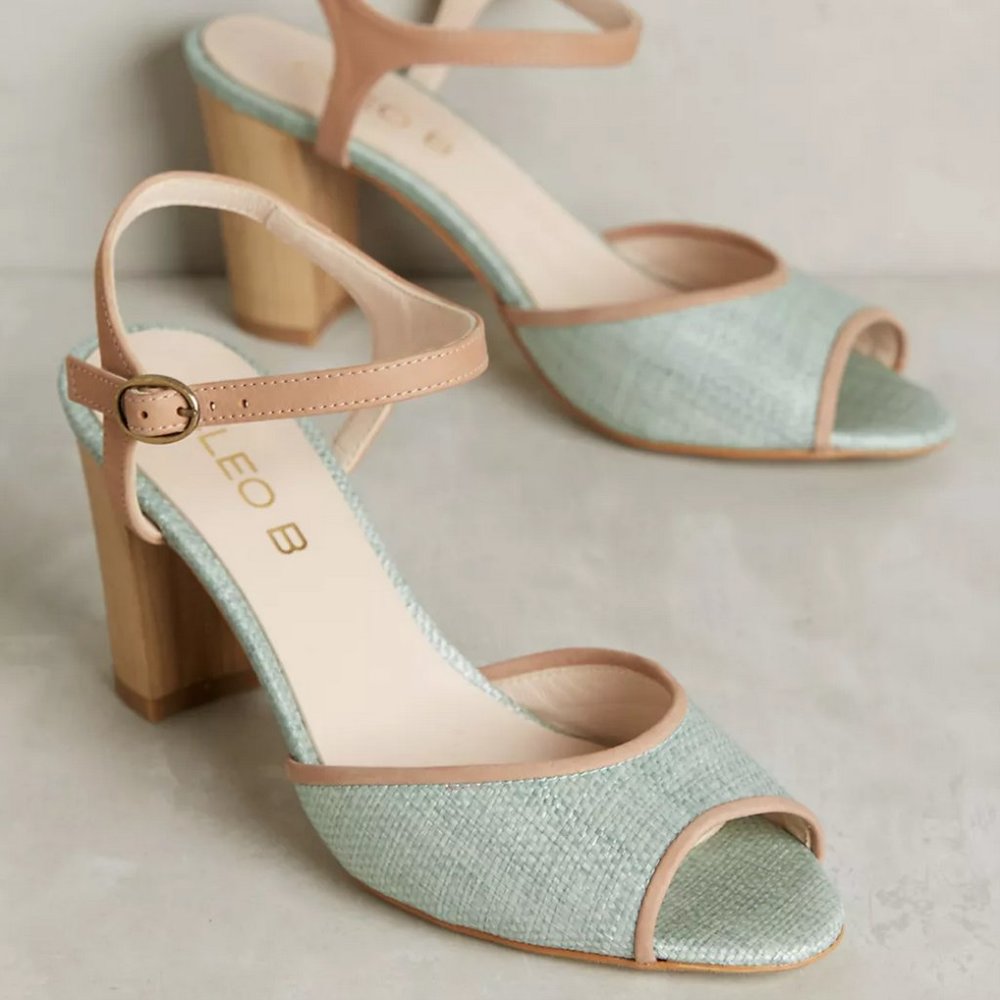 Anthro Cleo B Eva Woven Heels